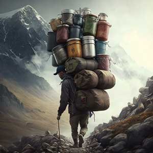 climbing mountain